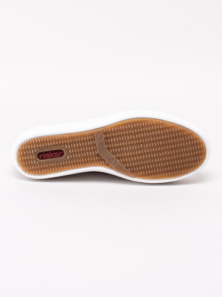 Rieker - Vita sneakers i skinn