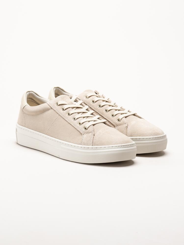 Vagabond - Zoe Platform - Ljusbeige sneakers i mocka