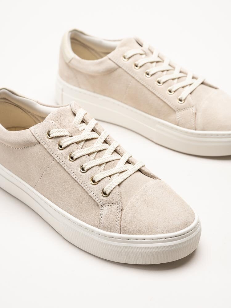 Vagabond - Zoe Platform - Ljusbeige sneakers i mocka