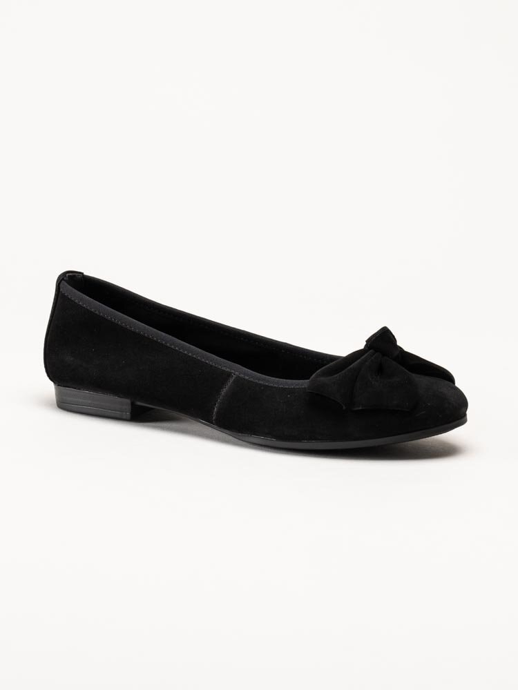 Tamaris - Svarta ballerina med rosett