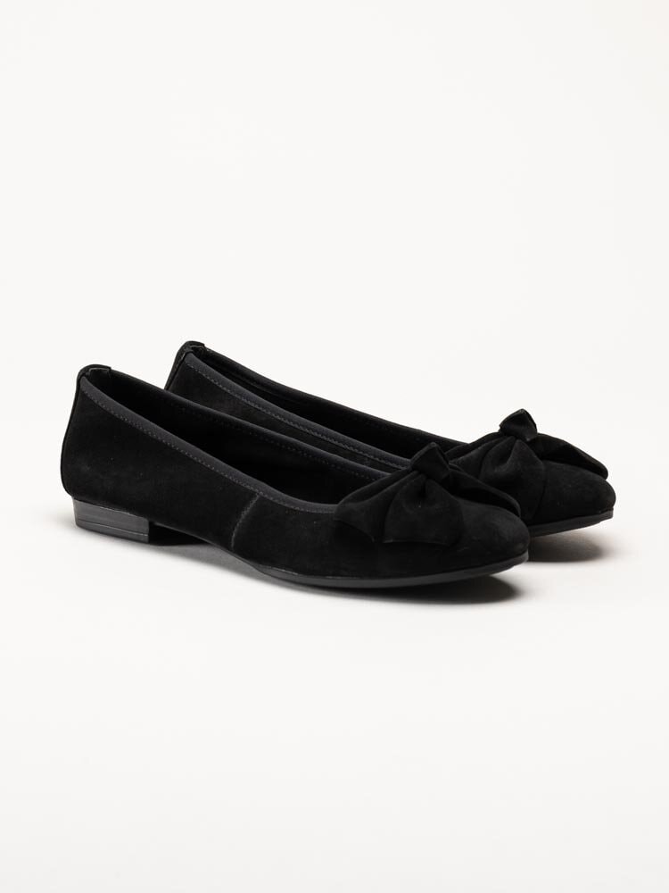 Tamaris - Svarta ballerina med rosett