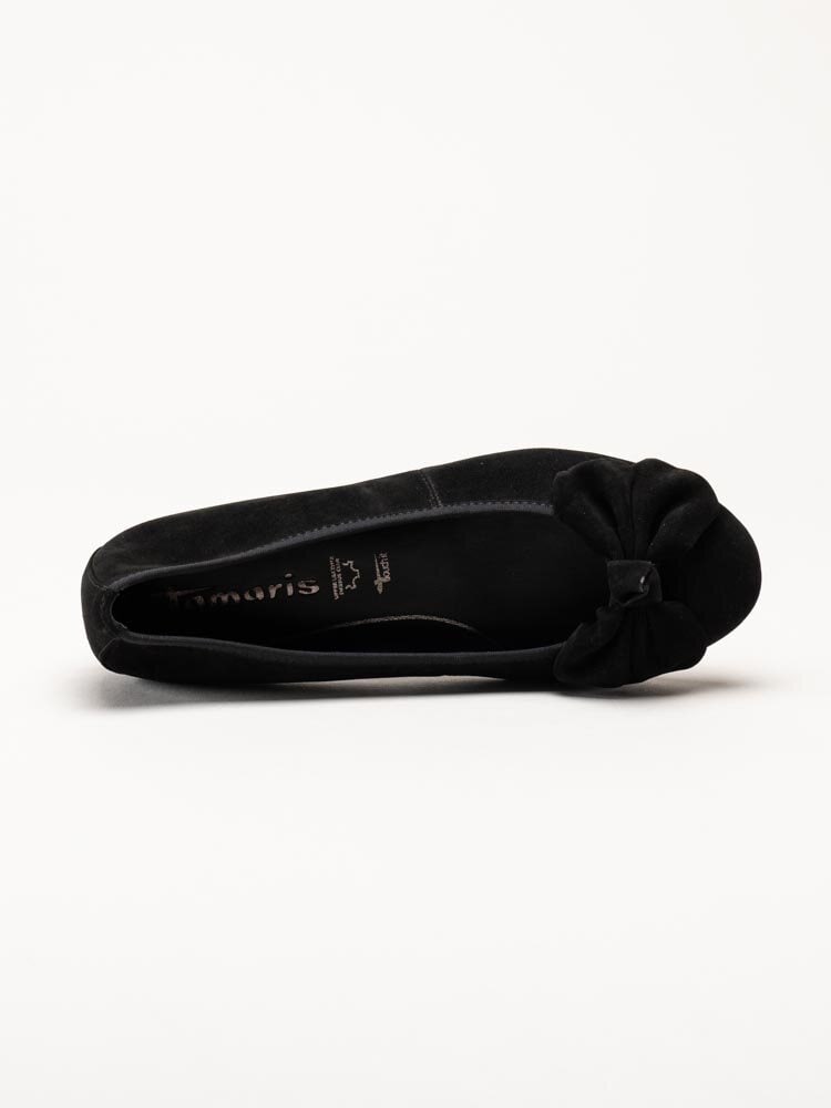 Tamaris - Svarta ballerina med rosett