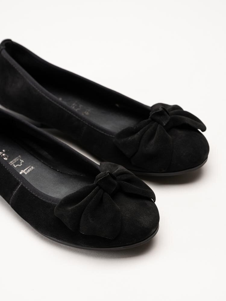 Tamaris - Svarta ballerina med rosett