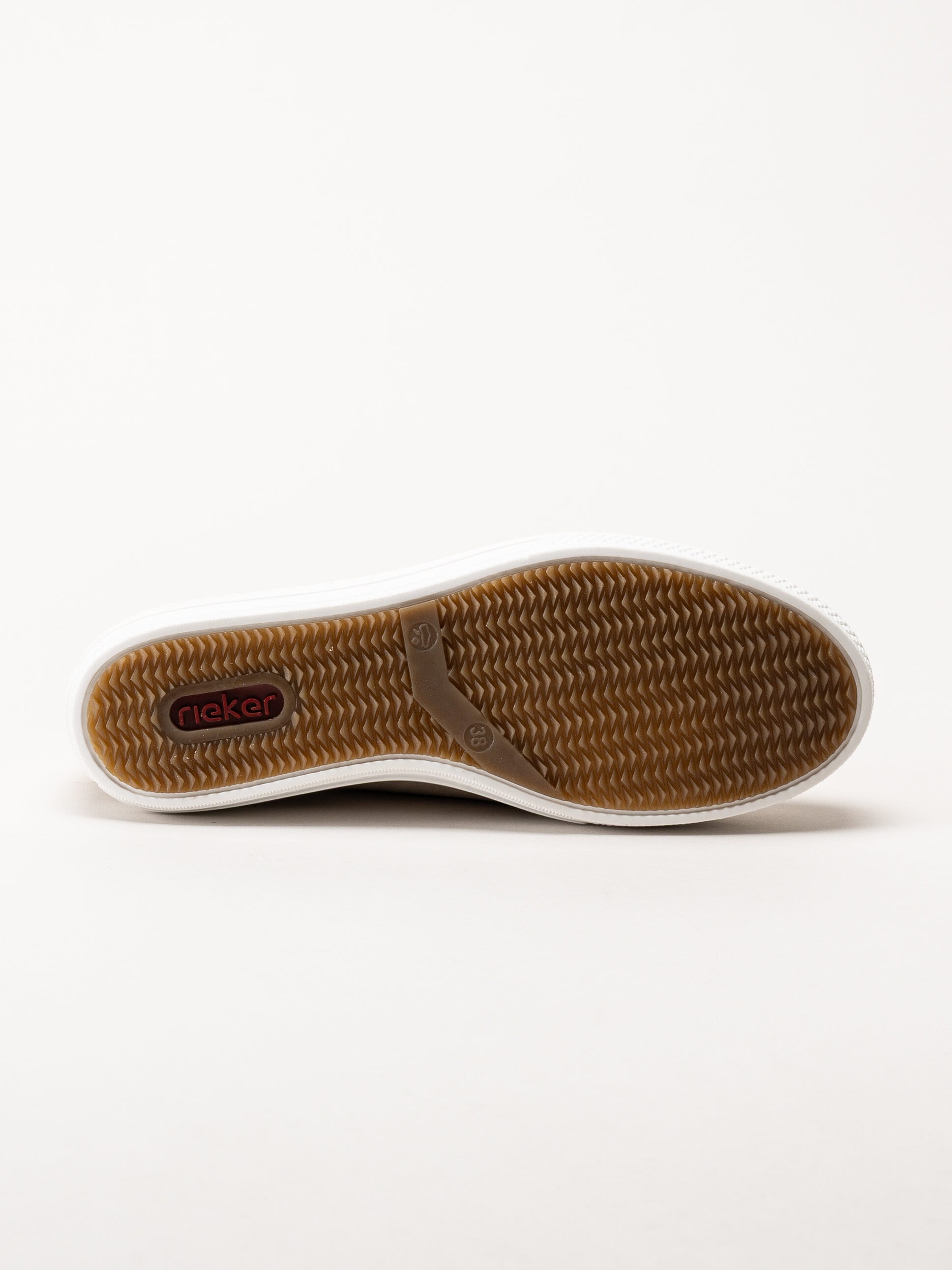 Rieker - Beige sneakers i mocka