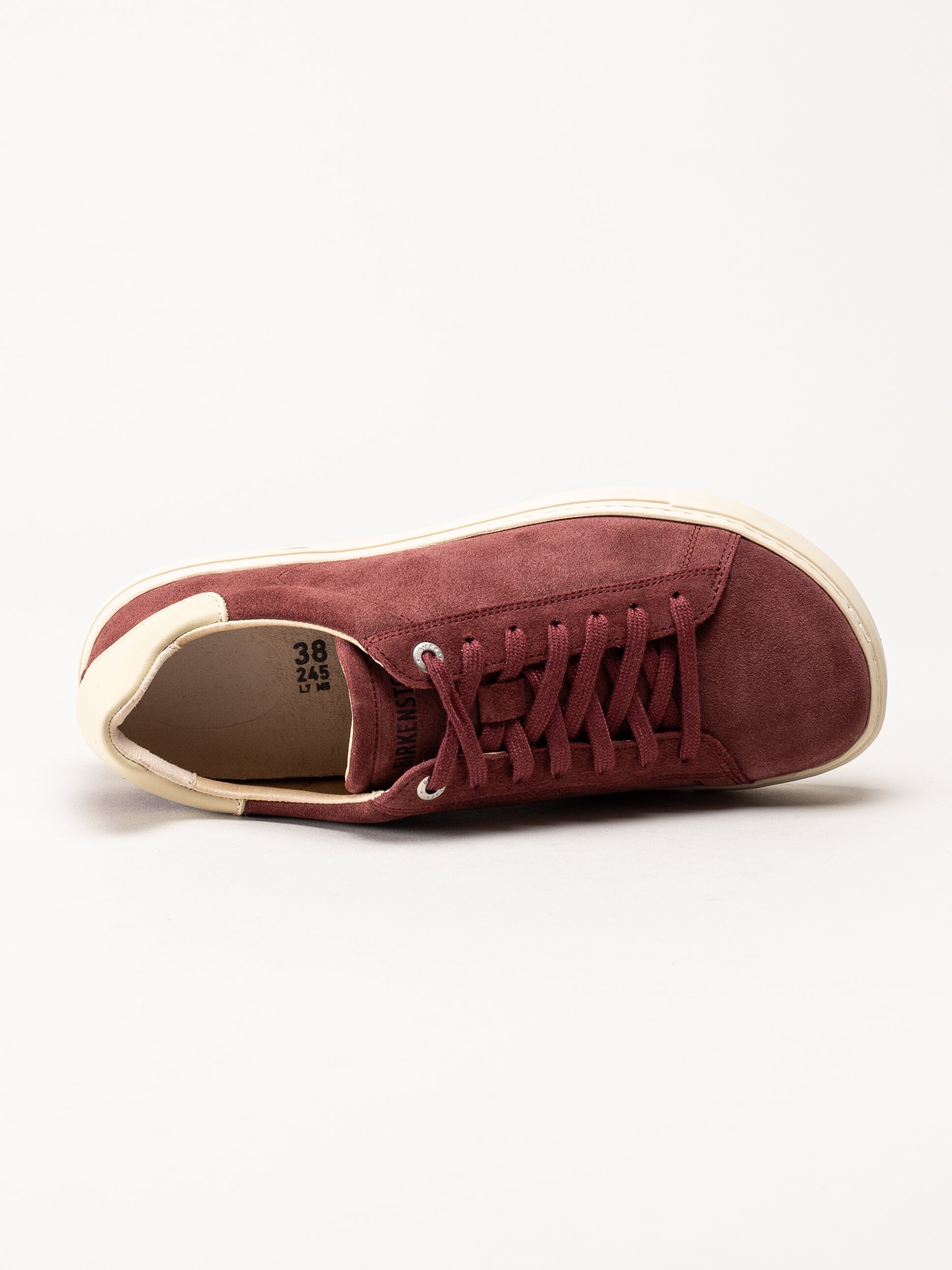 Birkenstock - Arizona Bend Low Suede - Vinröda sneakers i mocka