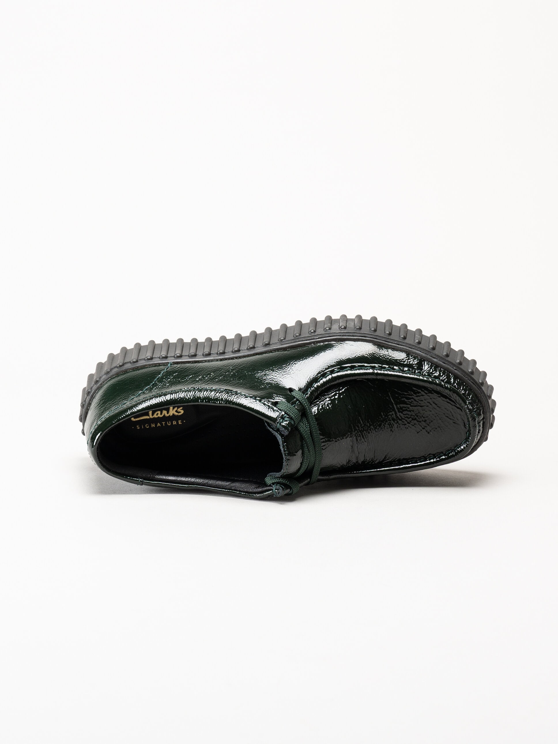 Clarks - Torhill Bee - Gröna snörskor i lack