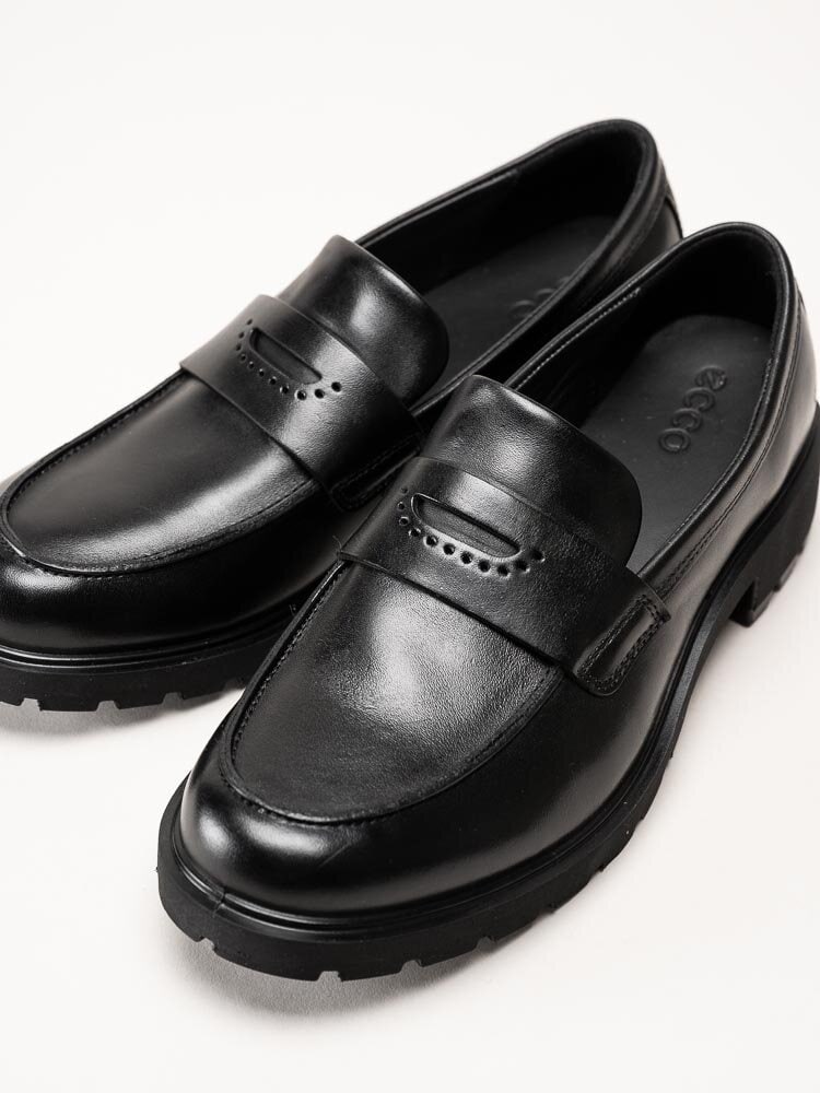 Ecco - Metropole Vienna Loafer - Svarta klassiska loafers i skinn