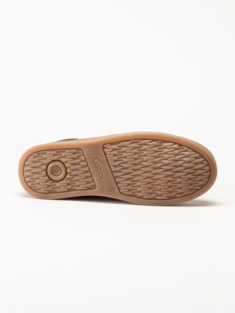 Gabor - Vitbruna sneakers i skinn och mocka