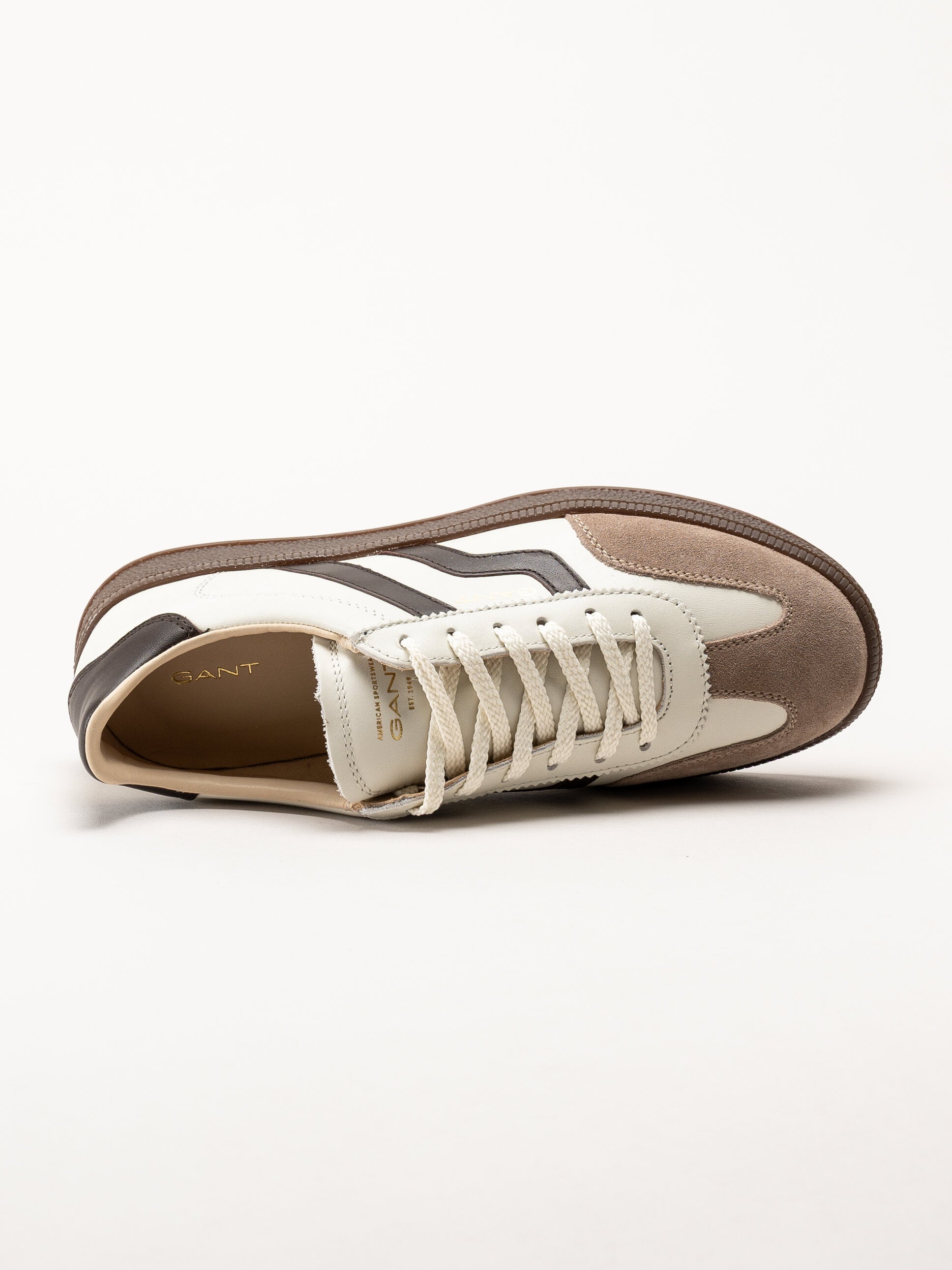 Gant Footwear - Cuzima Sneaker - Off White retro sneakers i skinn och mocka