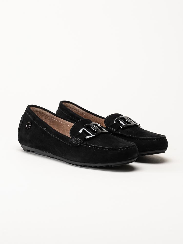 Novita - Parma - Svarta loafers i mocka