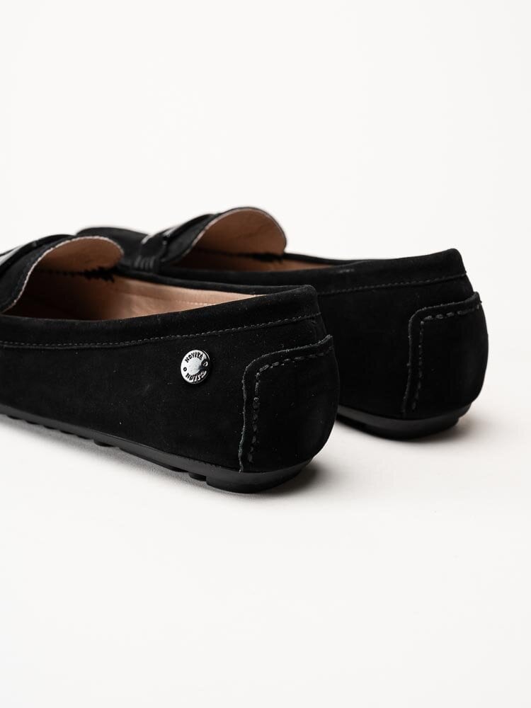 Novita - Parma - Svarta loafers i mocka