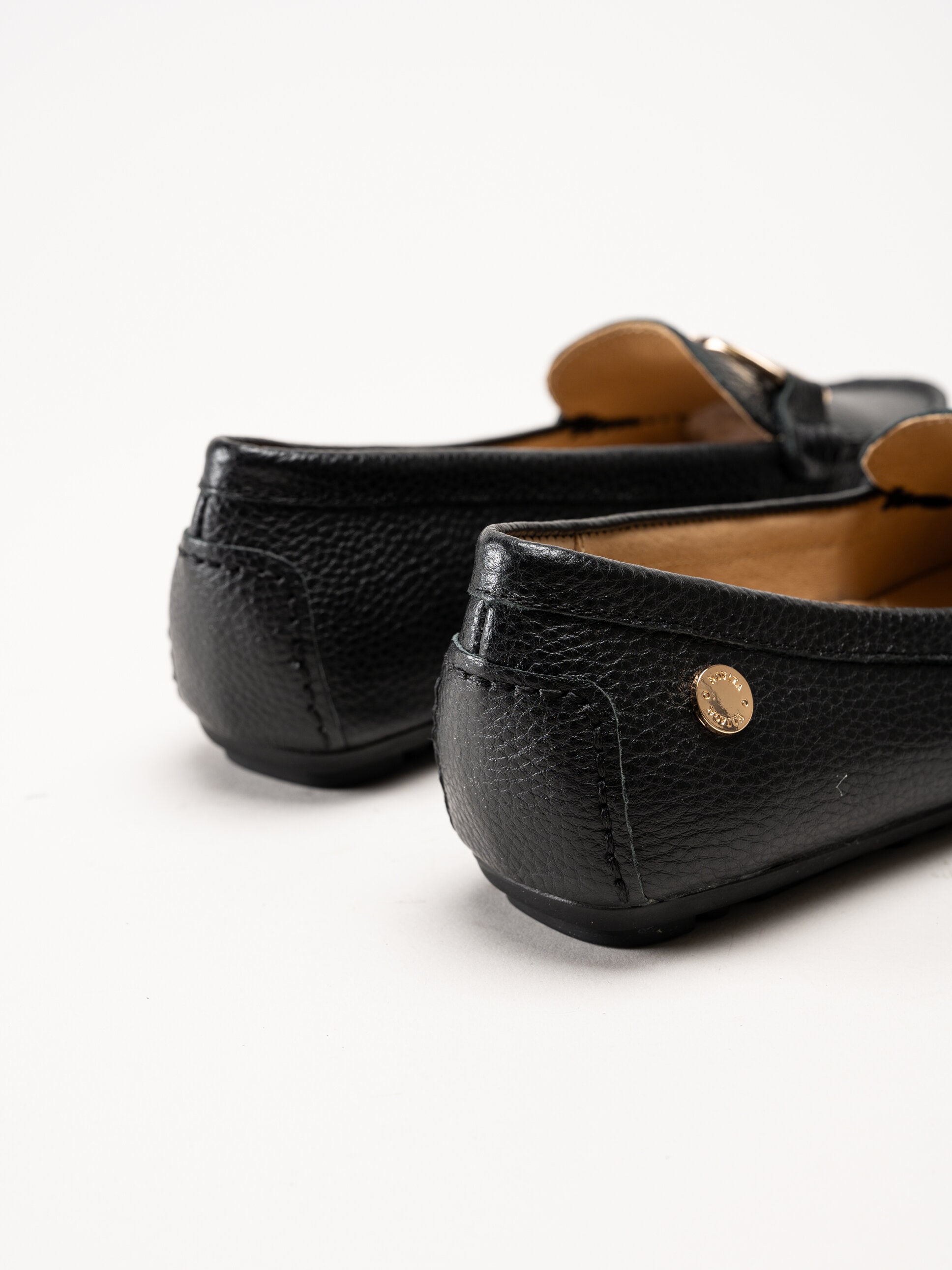 Novita - Parma - Svarta loafers i skinn