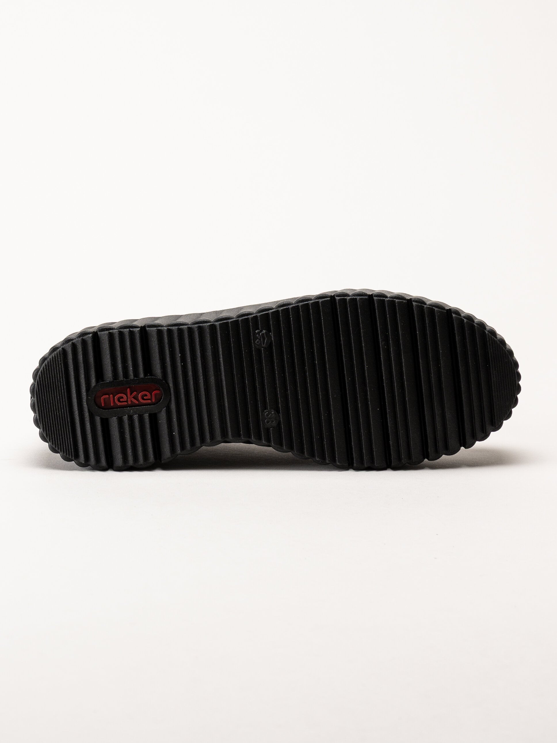 Rieker - Svarta loafers i skinn