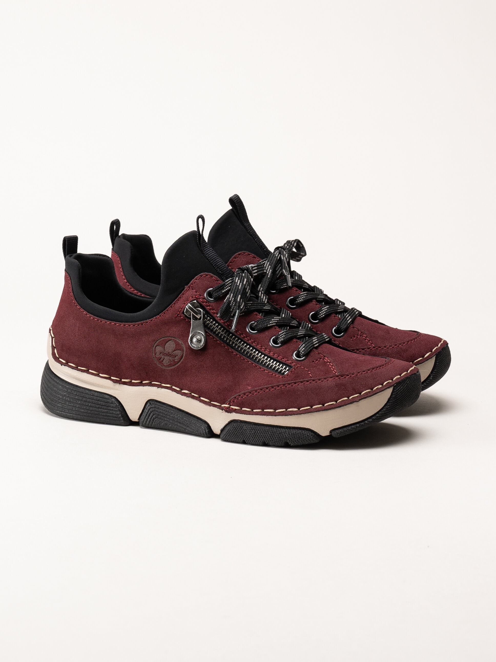 Rieker - Vinröda promenadsneakers