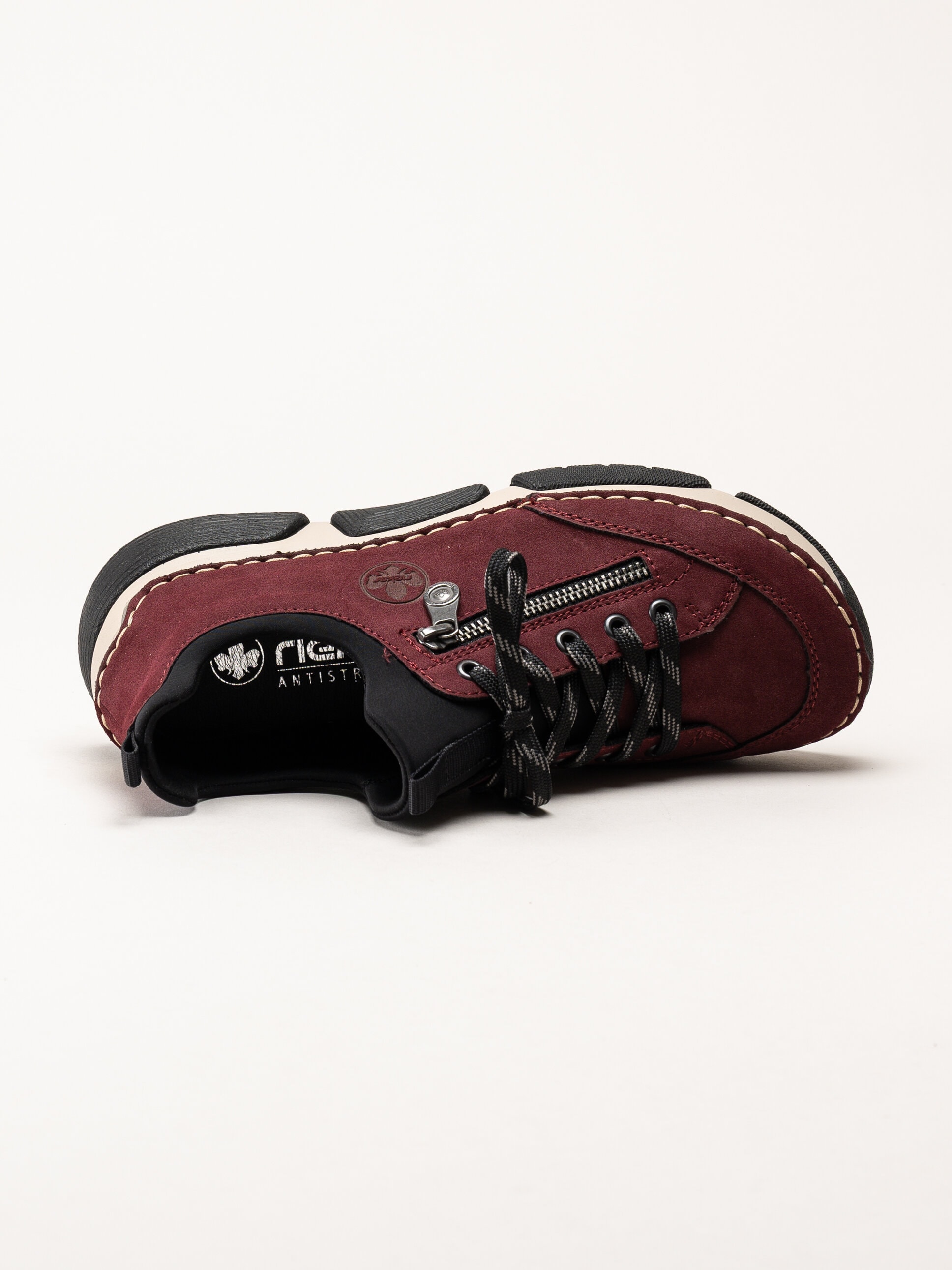 Rieker - Vinröda promenadsneakers