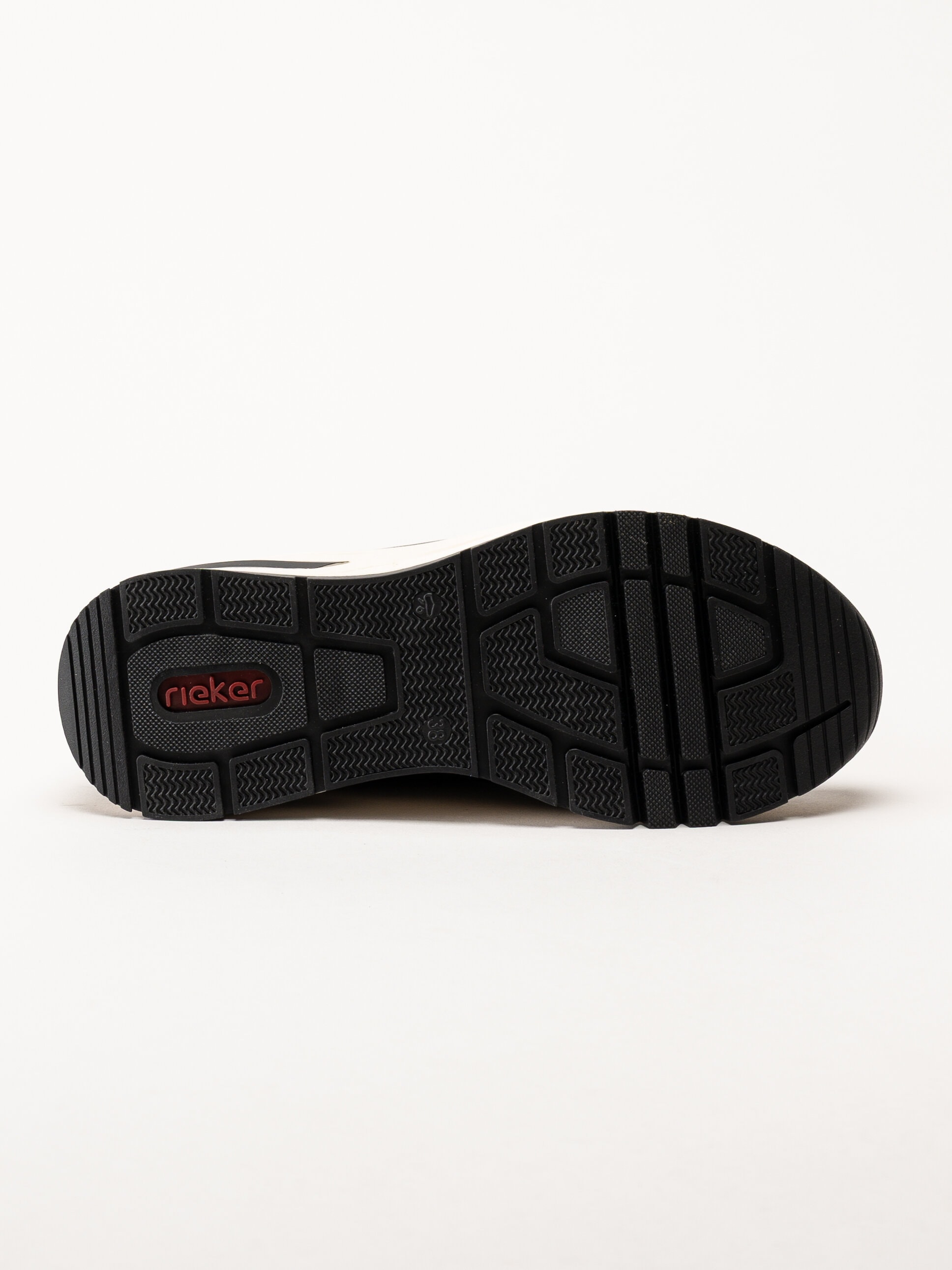 Rieker - Svarta promenadsneakers i skinn