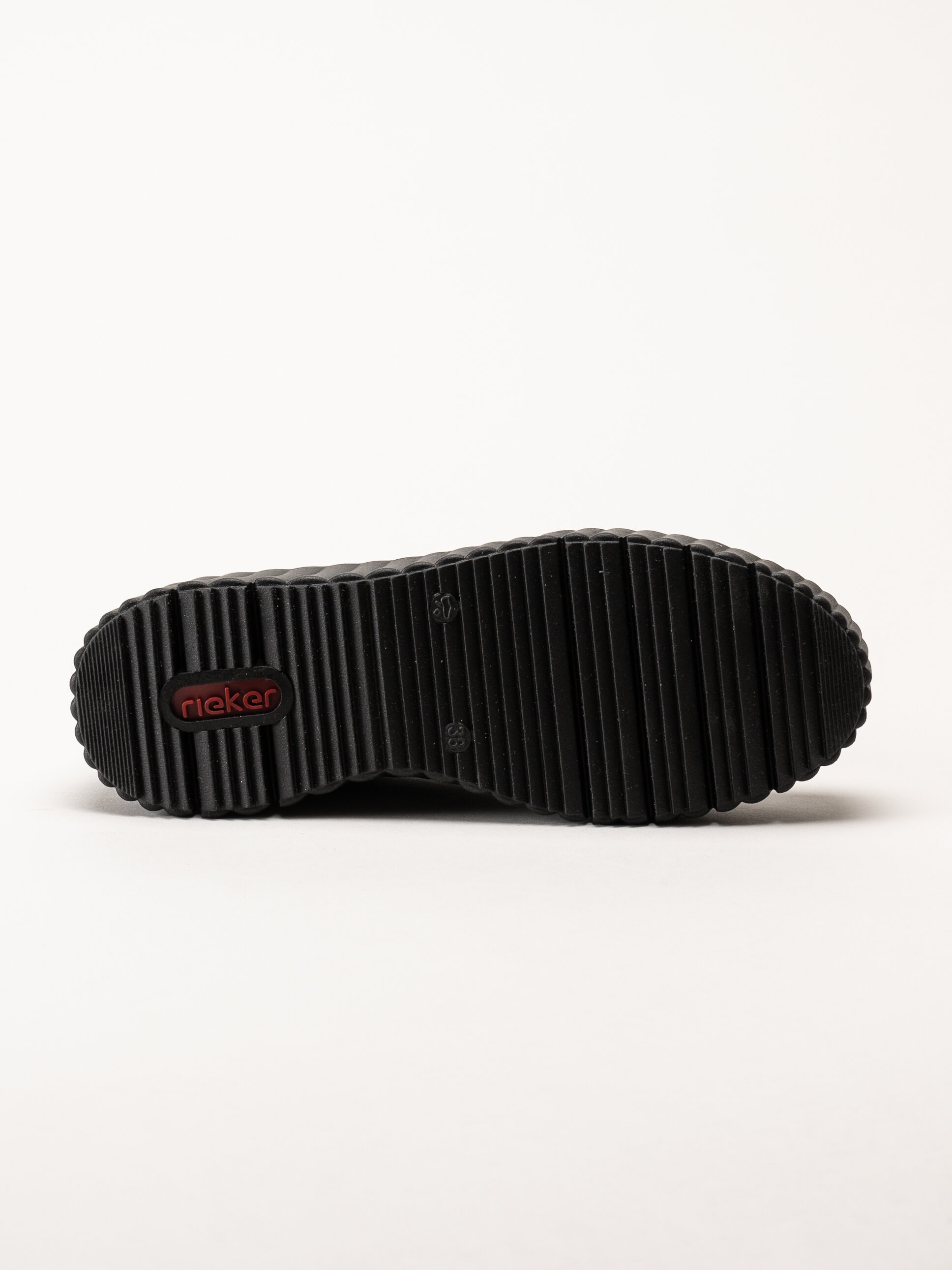 Rieker - Svarta platåsneakers i skinn-lack