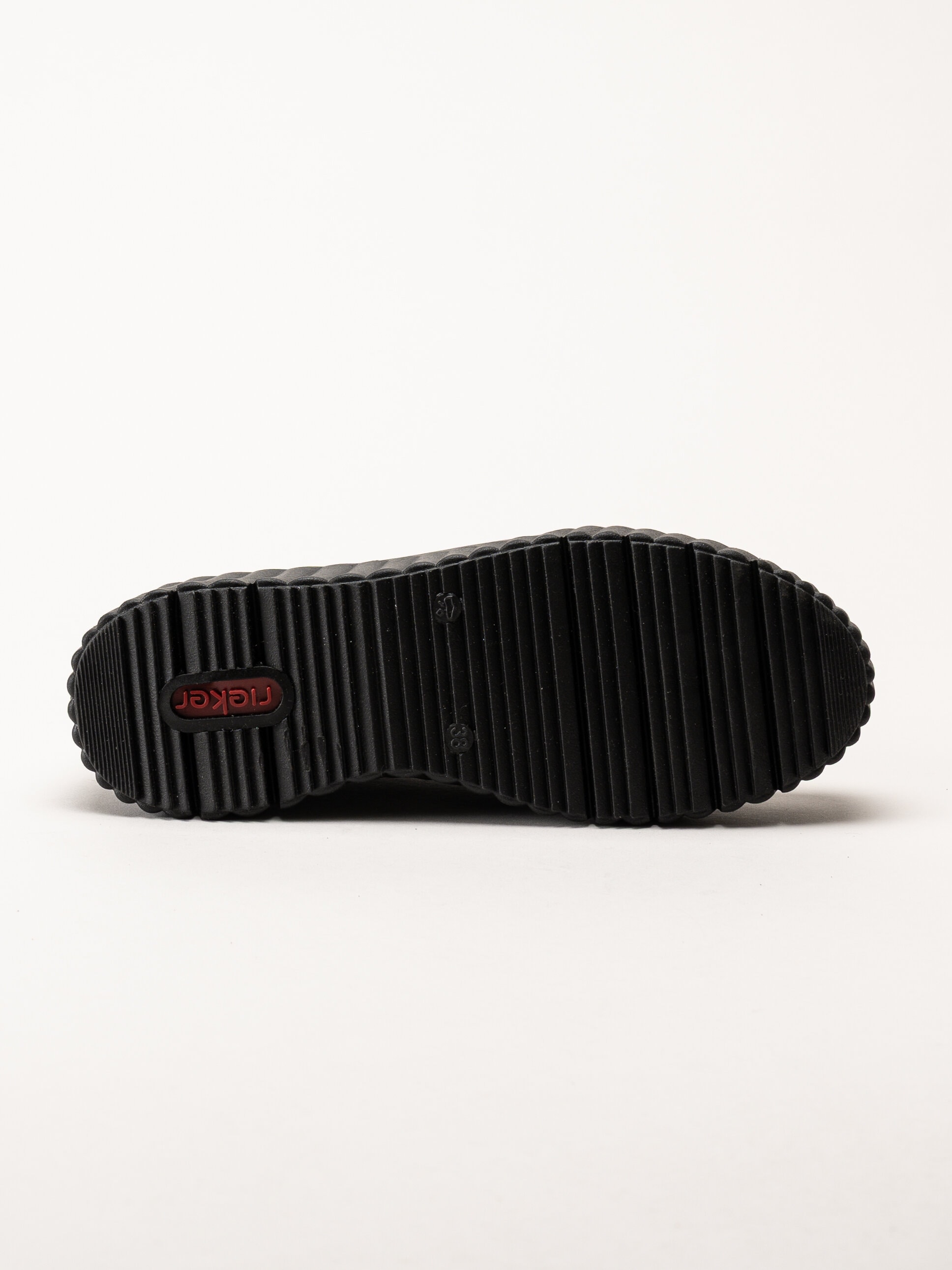 Rieker - Svarta sneakers i skinn