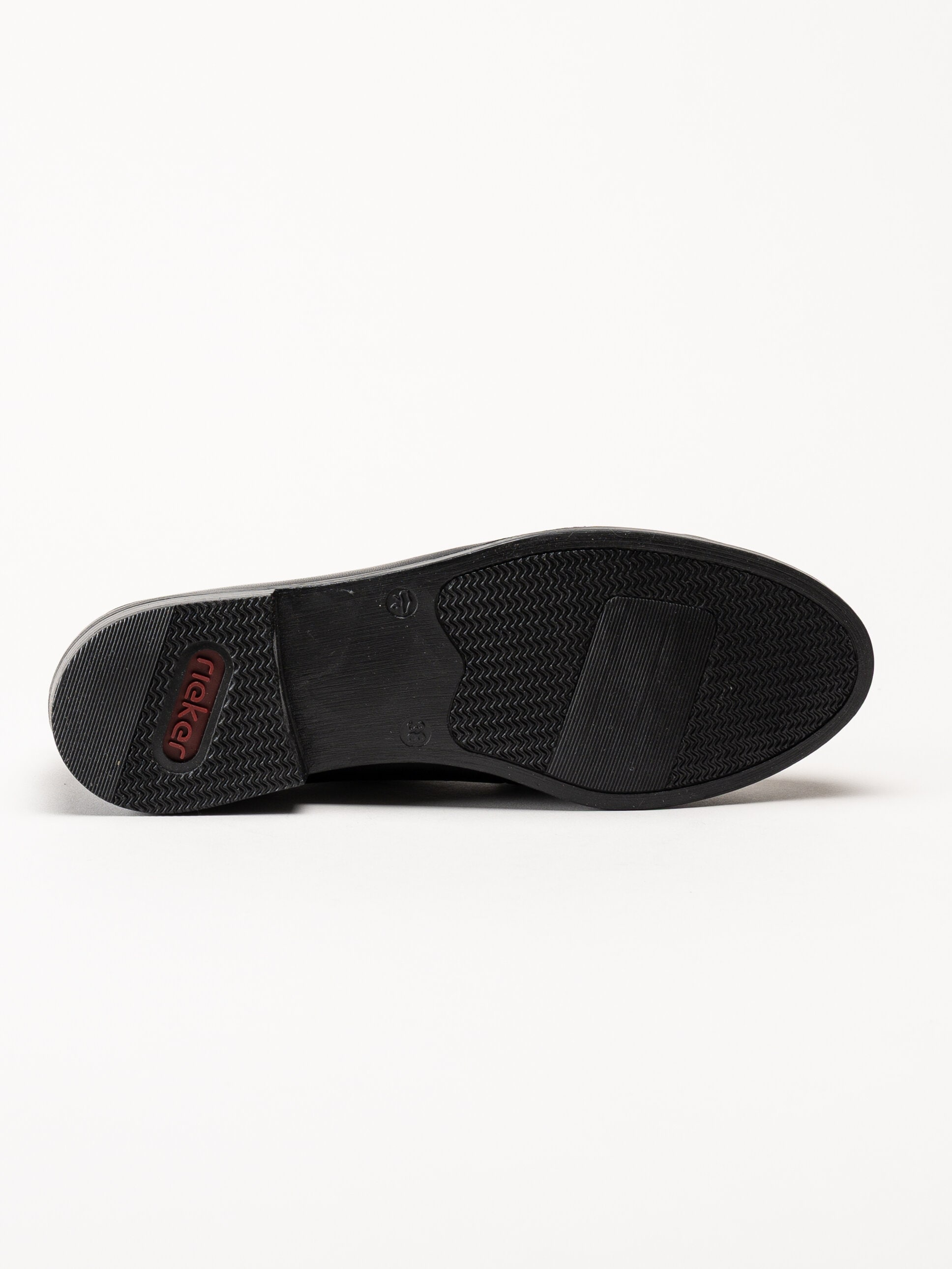 Rieker - Svarta loafers i skinn