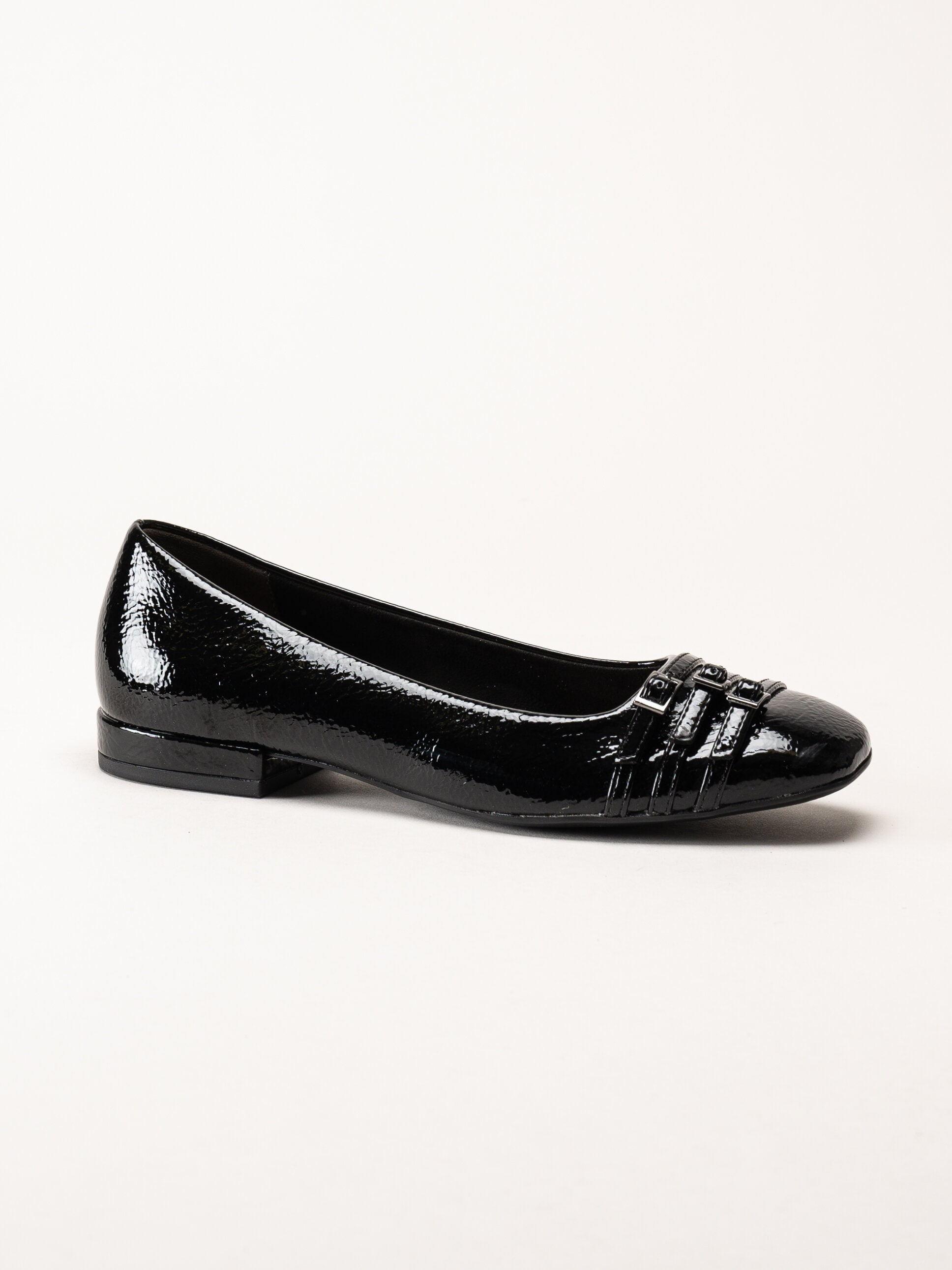 Tamaris - Svarta ballerina i syntetlack