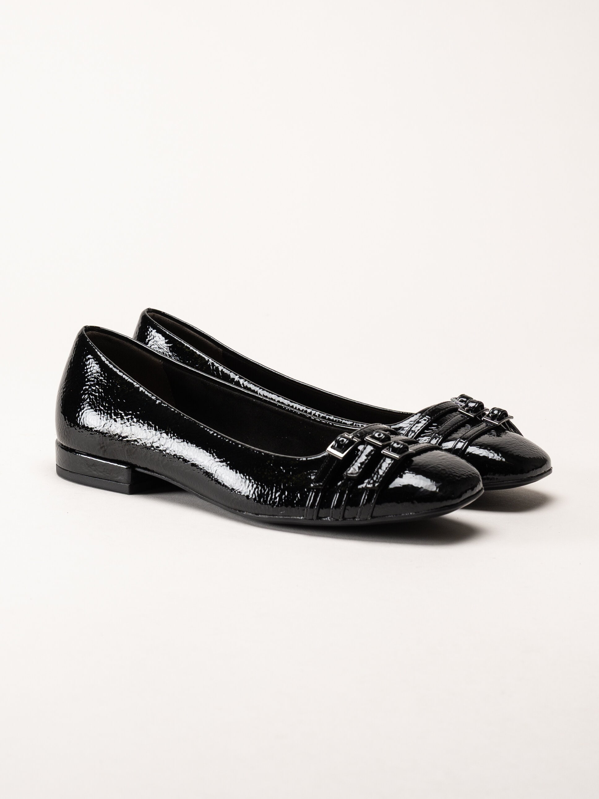 Tamaris - Svarta ballerina i syntetlack