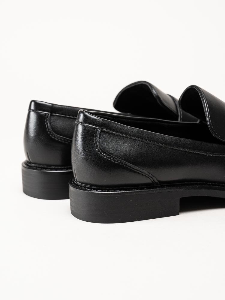Marco Tozzi - Svarta loafers i skinnimitation