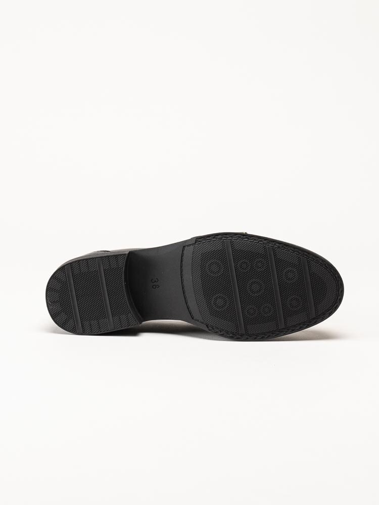 Marco Tozzi - Svarta loafers i skinnimitation