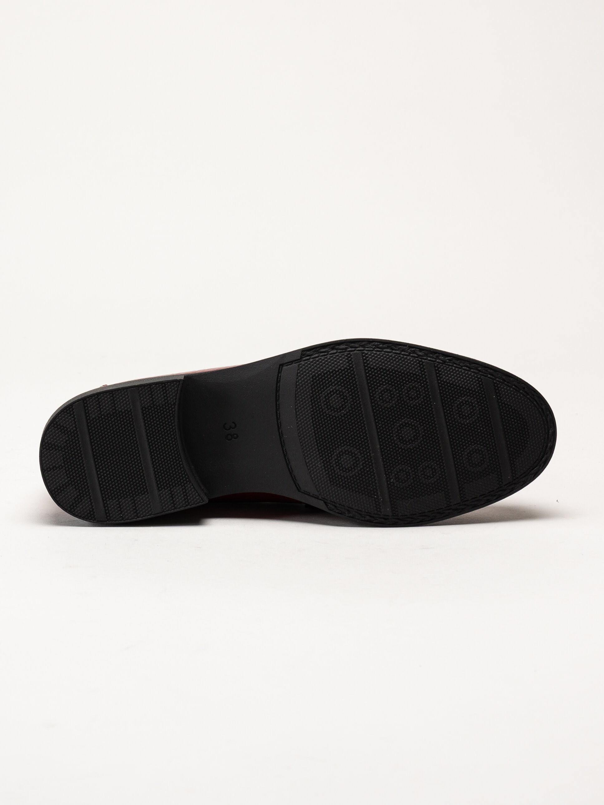 Marco Tozzi - Mörkröda loafers i syntetlack