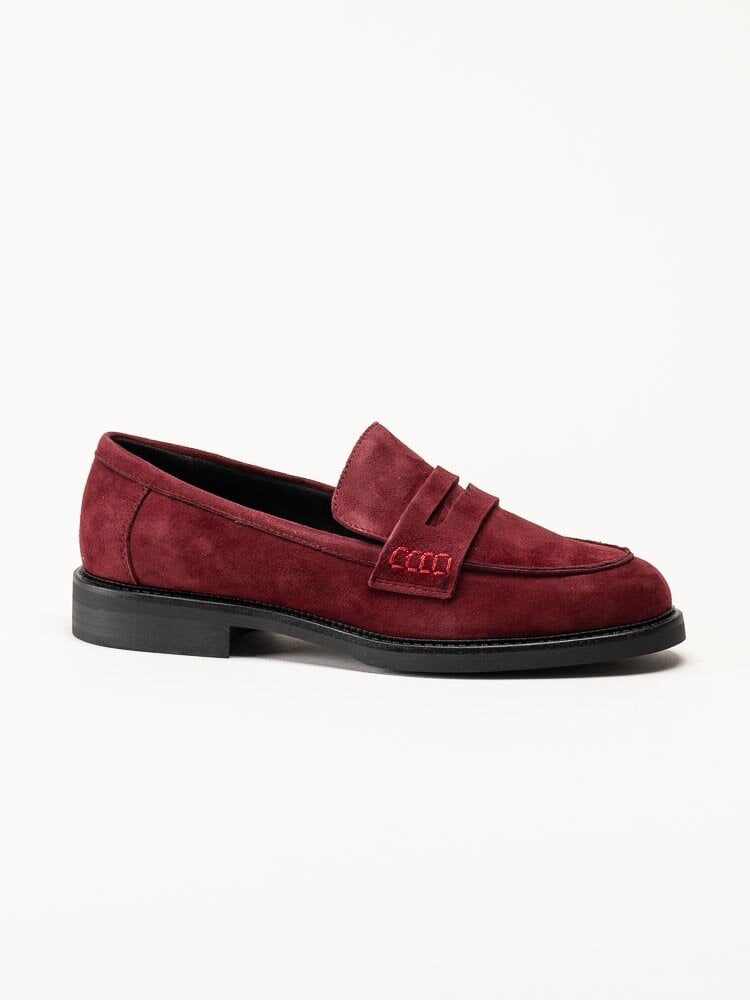 Marco Tozzi - Röda loafers i mocka