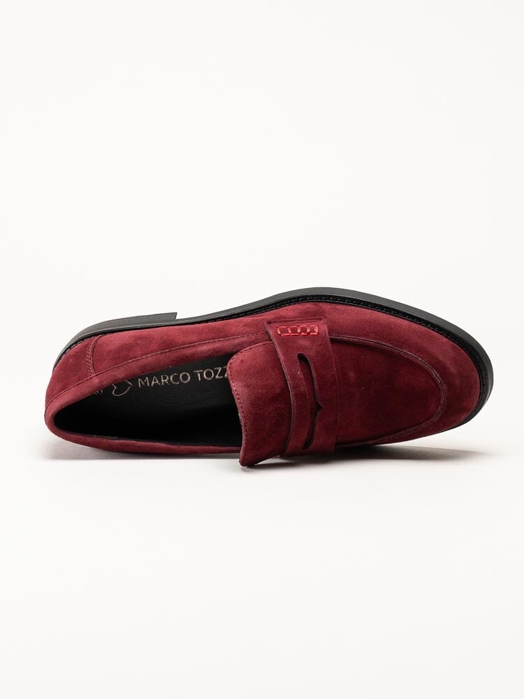 Marco Tozzi - Röda loafers i mocka