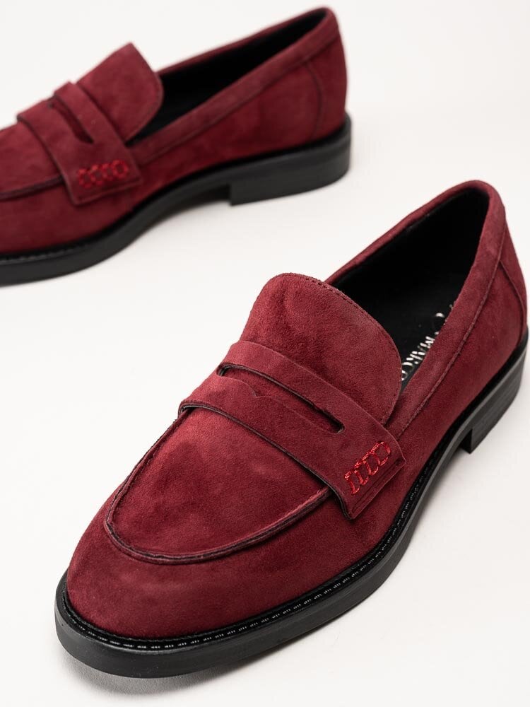 Marco Tozzi - Röda loafers i mocka