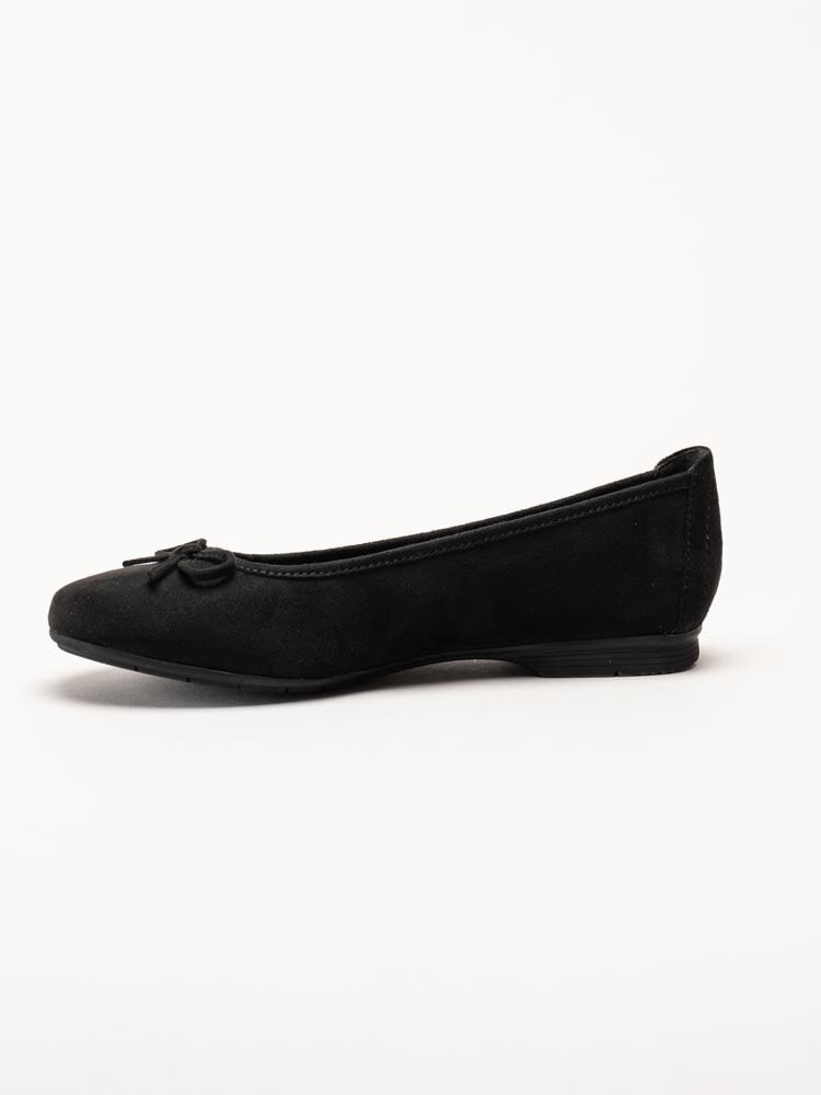 Jana - SoftLine - Svarta ballerinaskor i textil