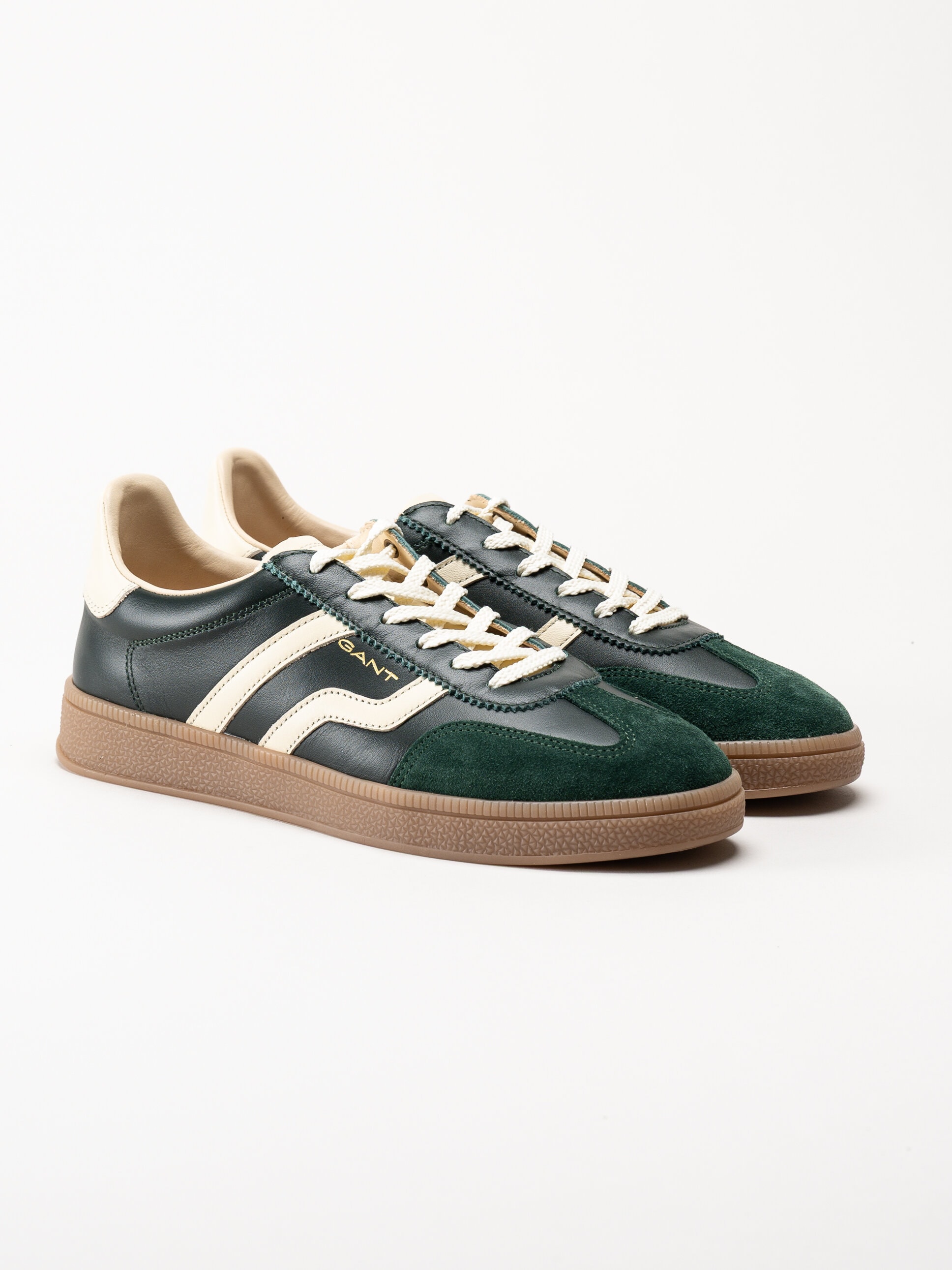 Gant Footwear - Cuzima Sneaker - Gröna retro sneakers i skinn och mocka