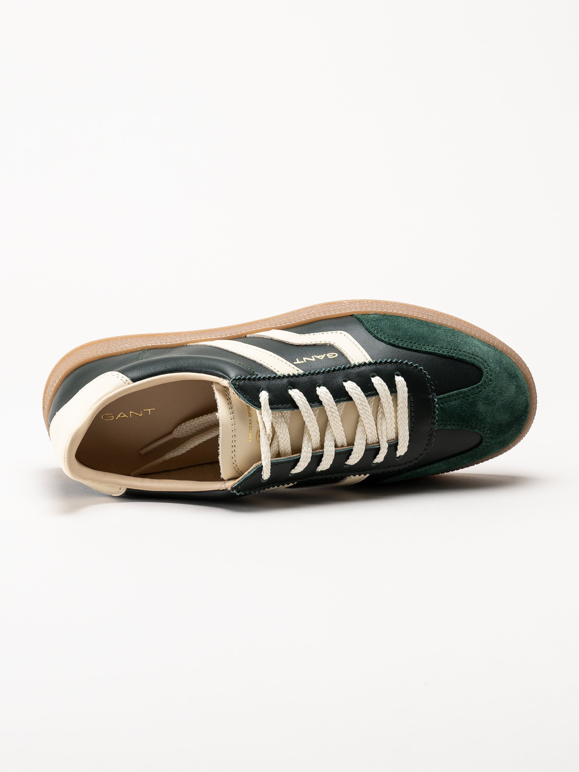 Gant Footwear - Cuzima Sneaker - Gröna retro sneakers i skinn och mocka