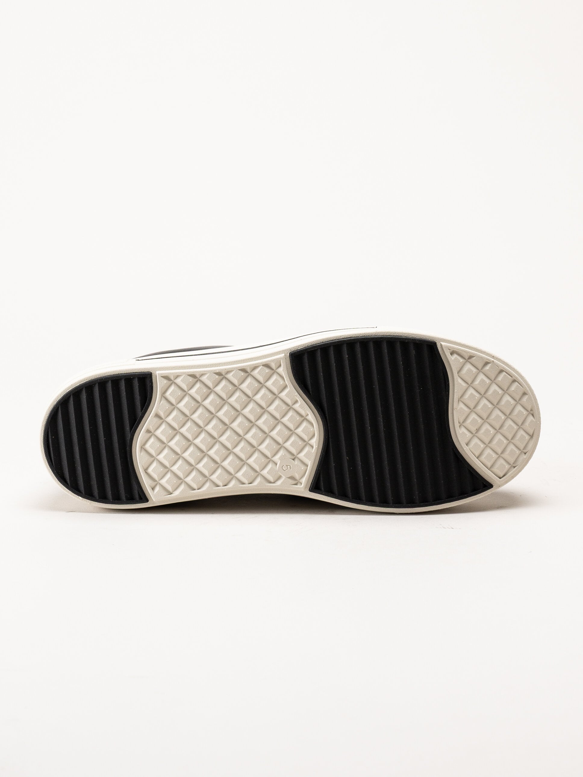 Caprice - Svarta loafers i skinn