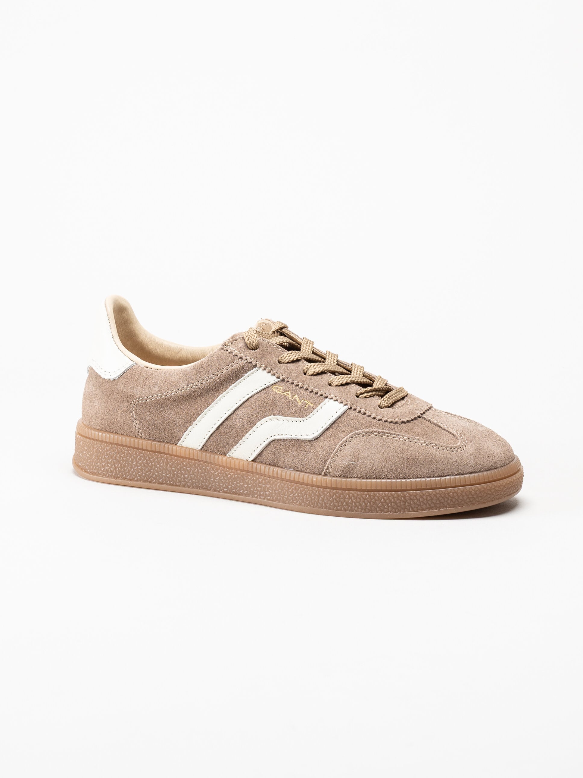 Gant Footwear - Cuzima sneaker - Beige retro sneakers i mocka med skinndetaljer