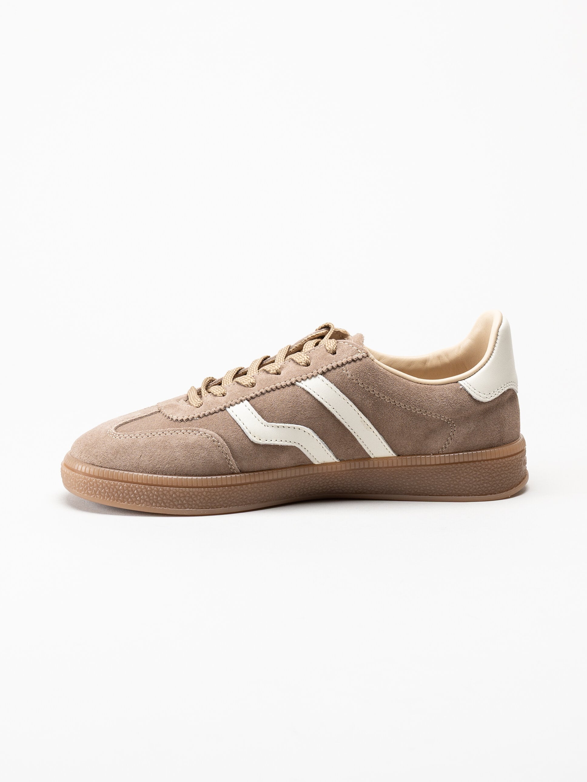 Gant Footwear - Cuzima sneaker - Beige retro sneakers i mocka med skinndetaljer