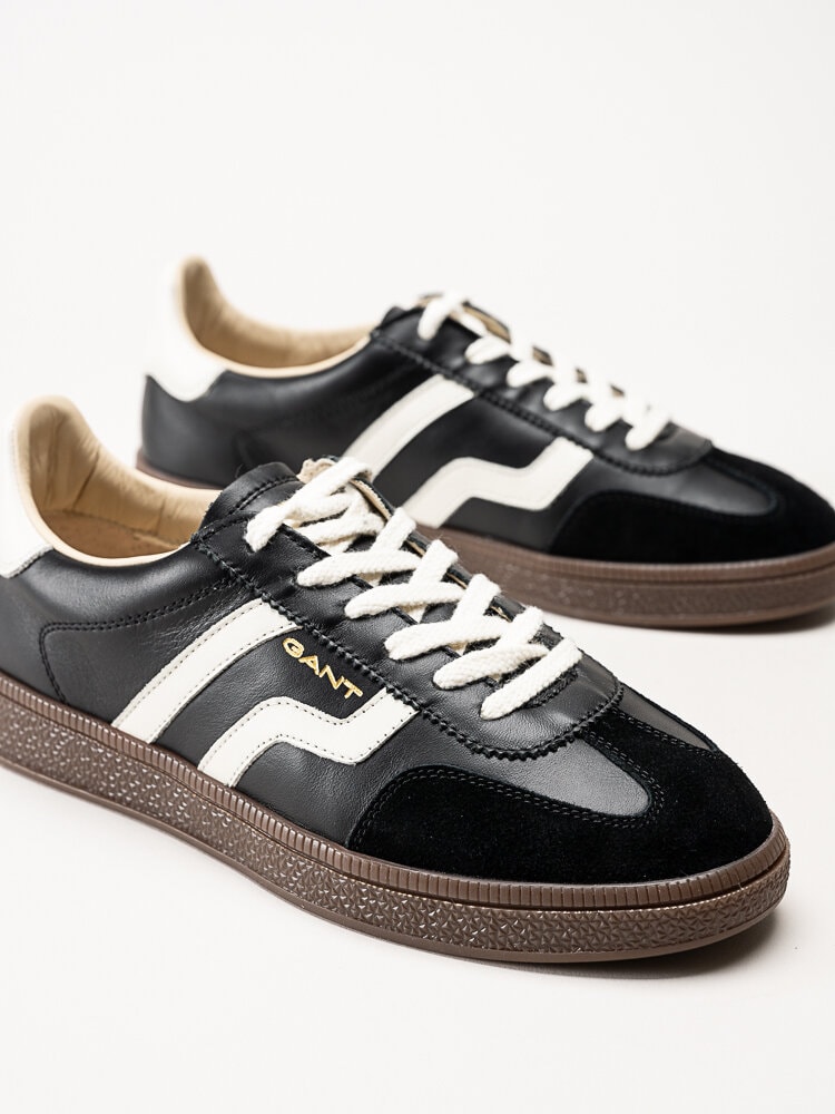 Gant Footwear - Cuzima sneaker - Svarta retro sneakers i skinn och mocka