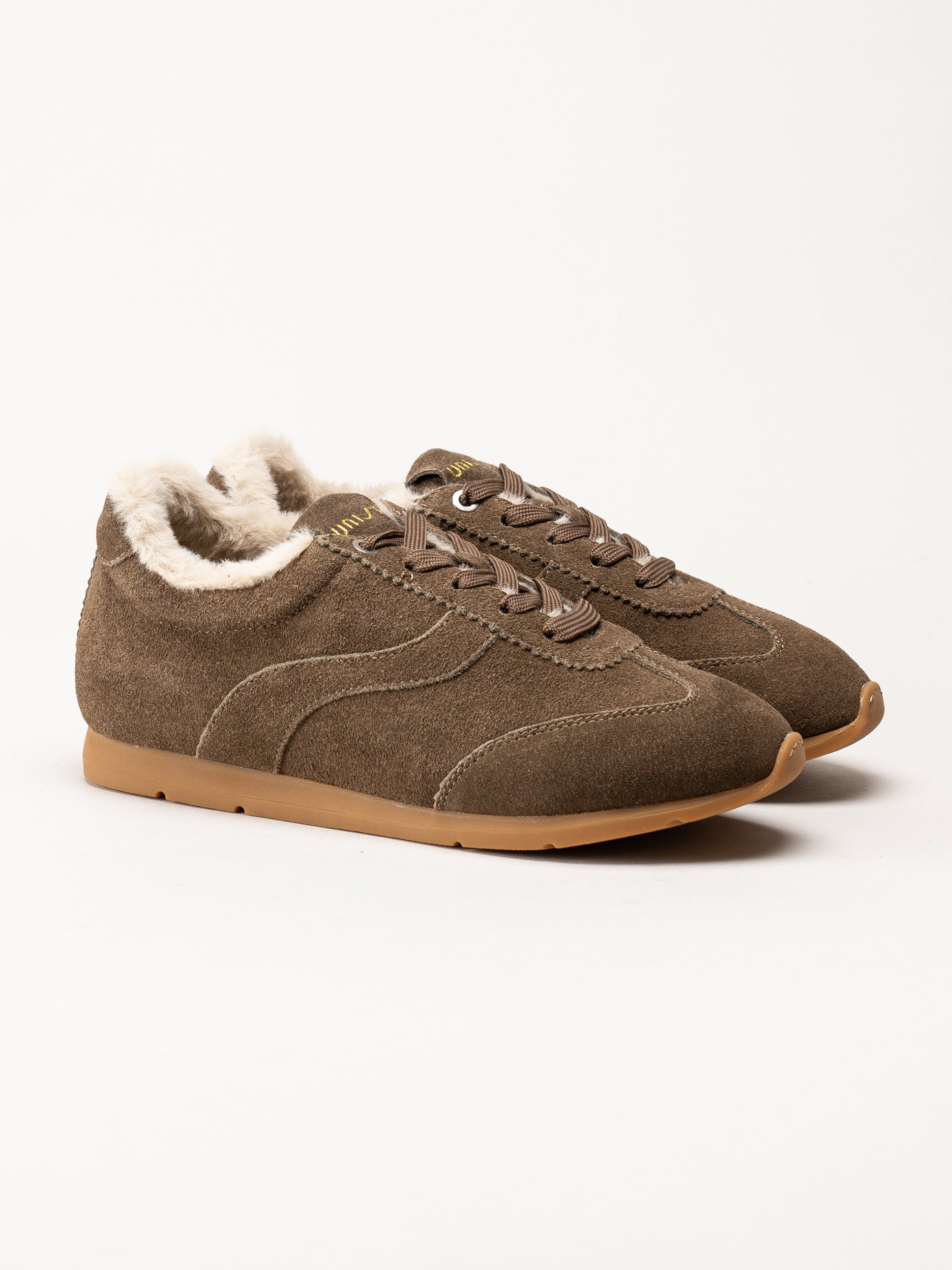 Unisa - Bruna fodrade sneakers i mocka