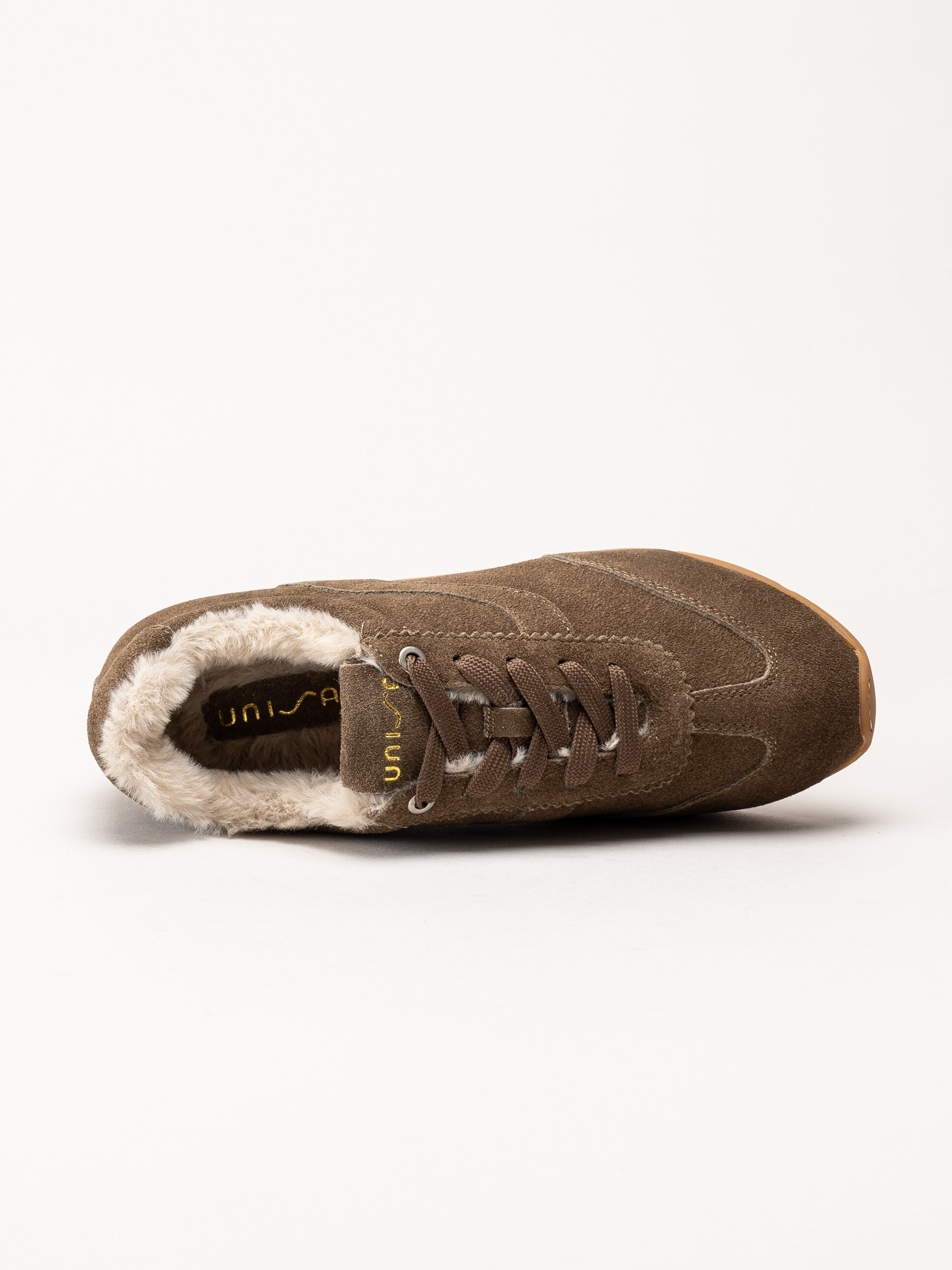 Unisa - Bruna fodrade sneakers i mocka