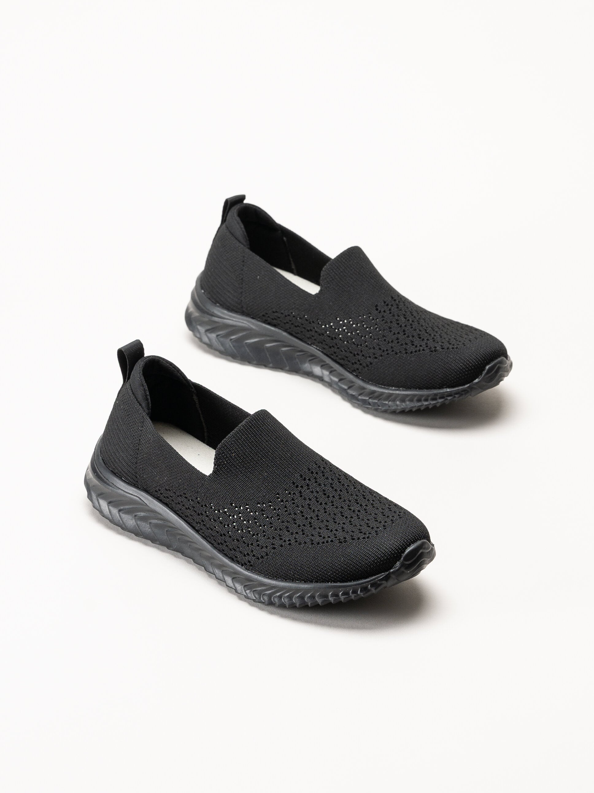 Soft Comfort - Turnpike - Svarta sneakers i stickad textil