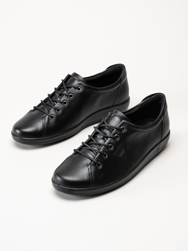 Ecco - Soft 2.0 - Svarta snörskor i skinn