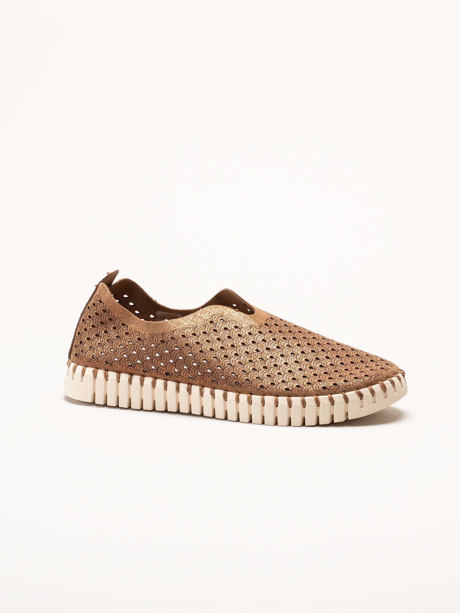 Ilse Jacobsen - Tulip Glitter - Bruna slip on skor