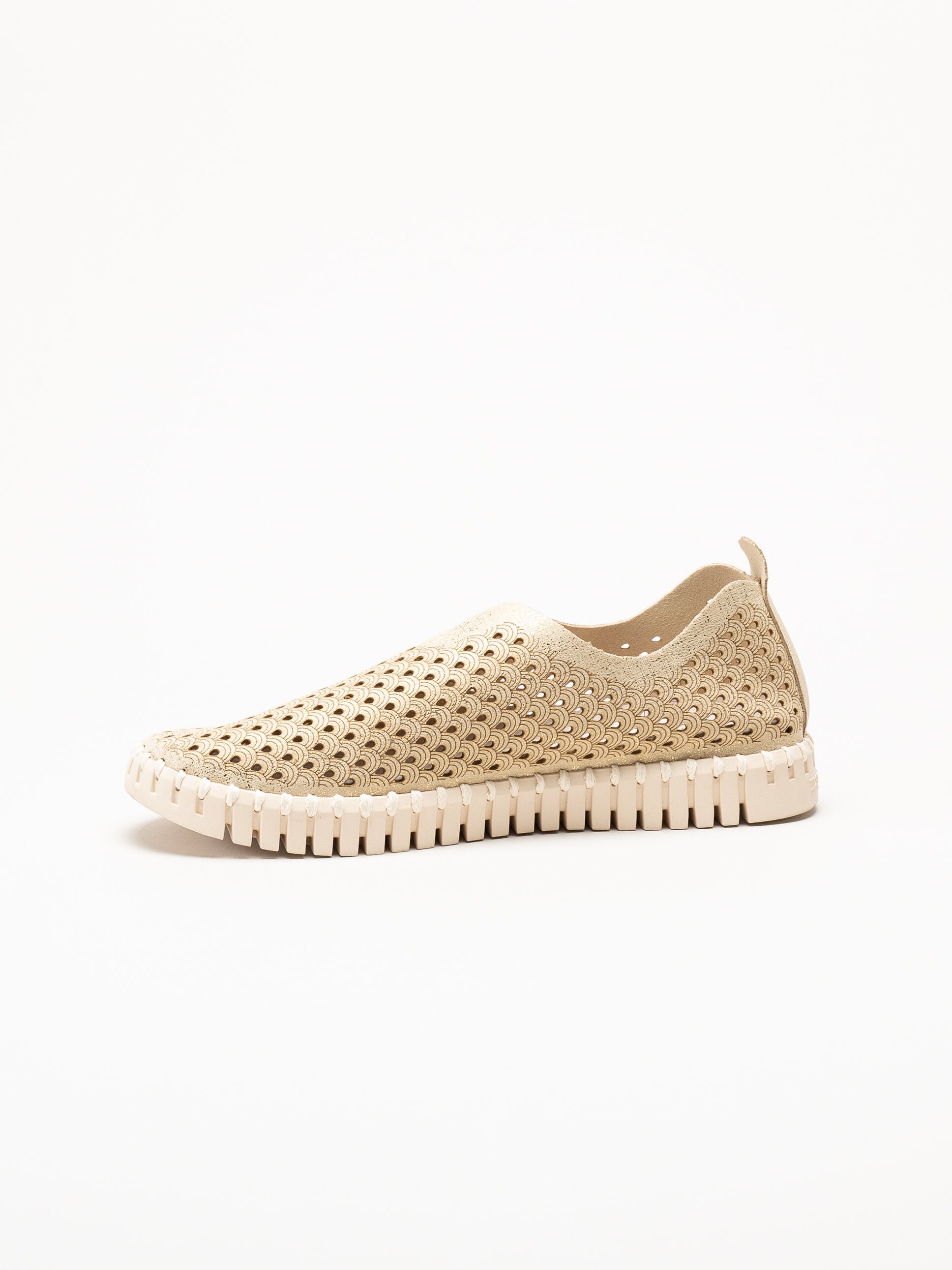 Ilse Jacobsen - Tulip Glitter - Beige slip on skor