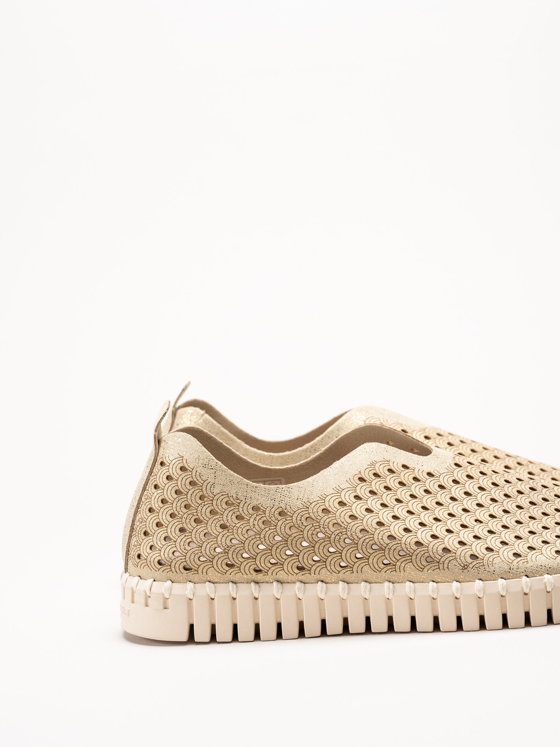 Ilse Jacobsen - Tulip Glitter - Beige slip on skor