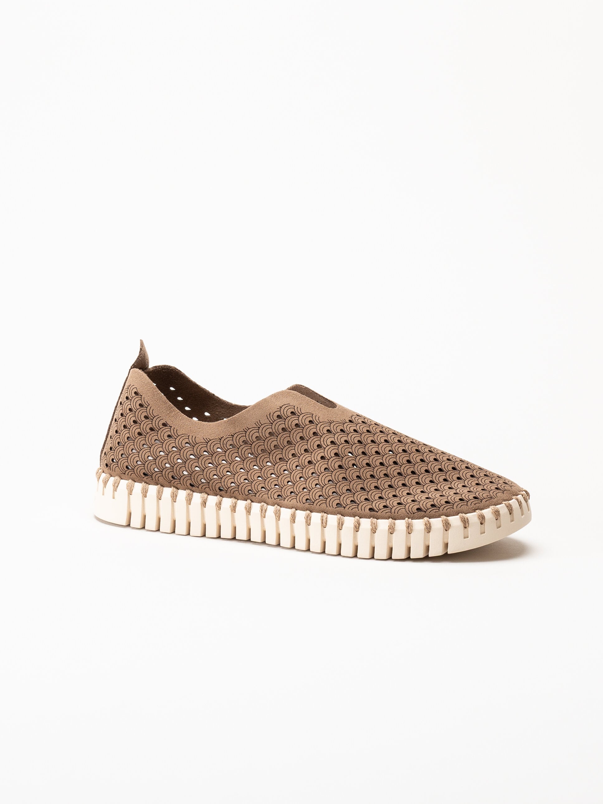 Ilse Jacobsen - Tulip - Mörkbruna slip on skor