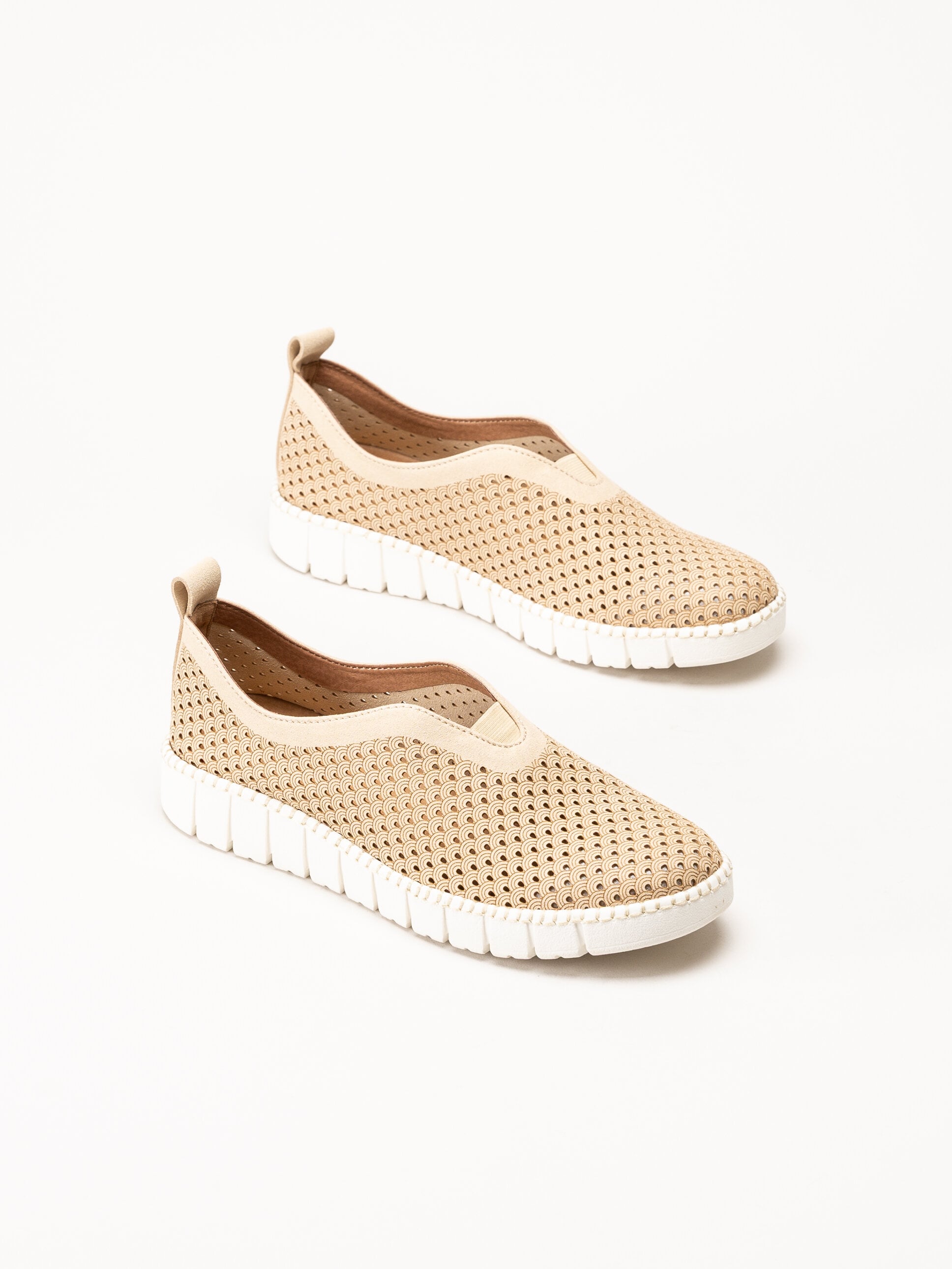 Jana - Beige slip on skor