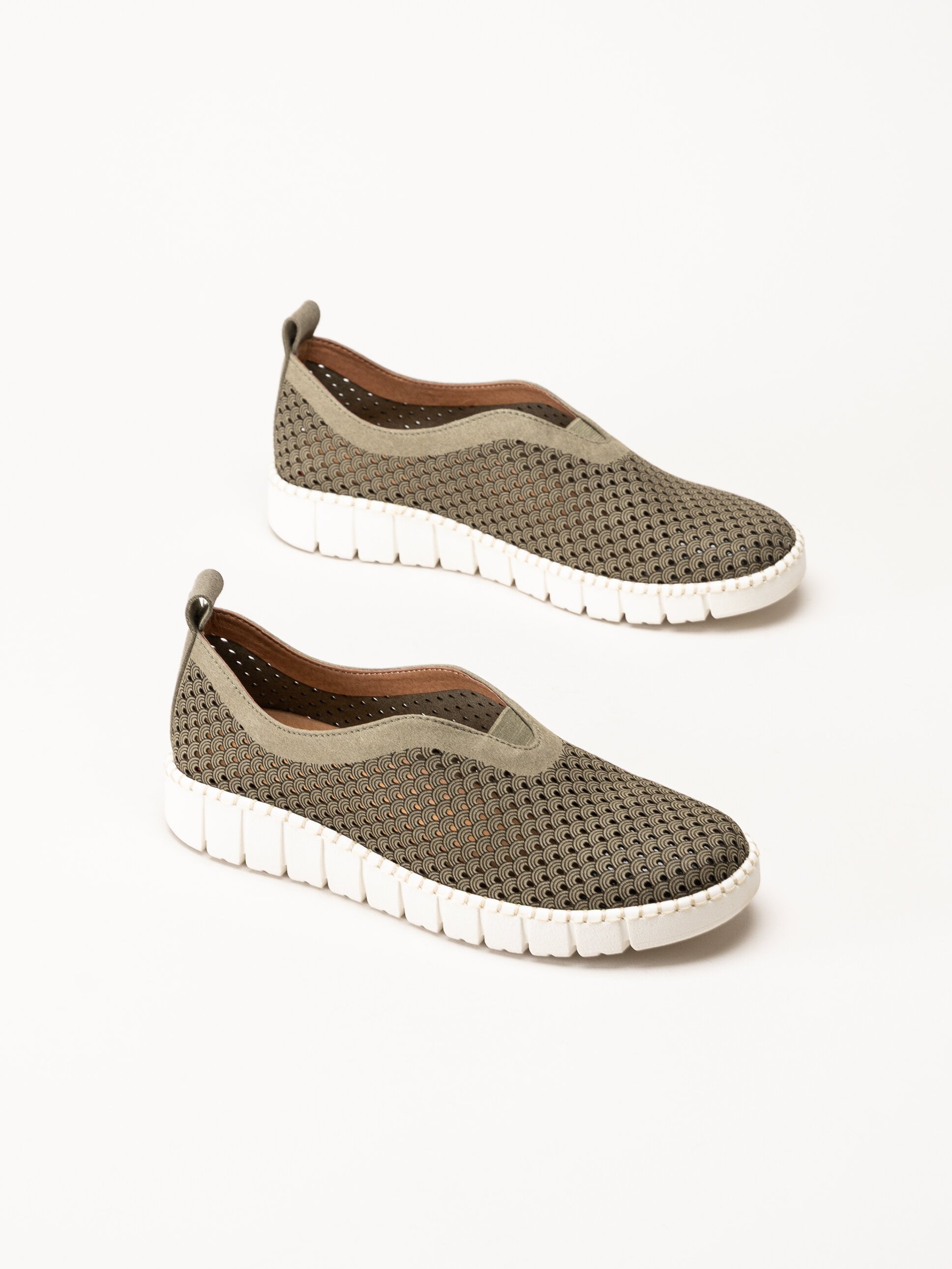 Jana - Gröna slip on skor