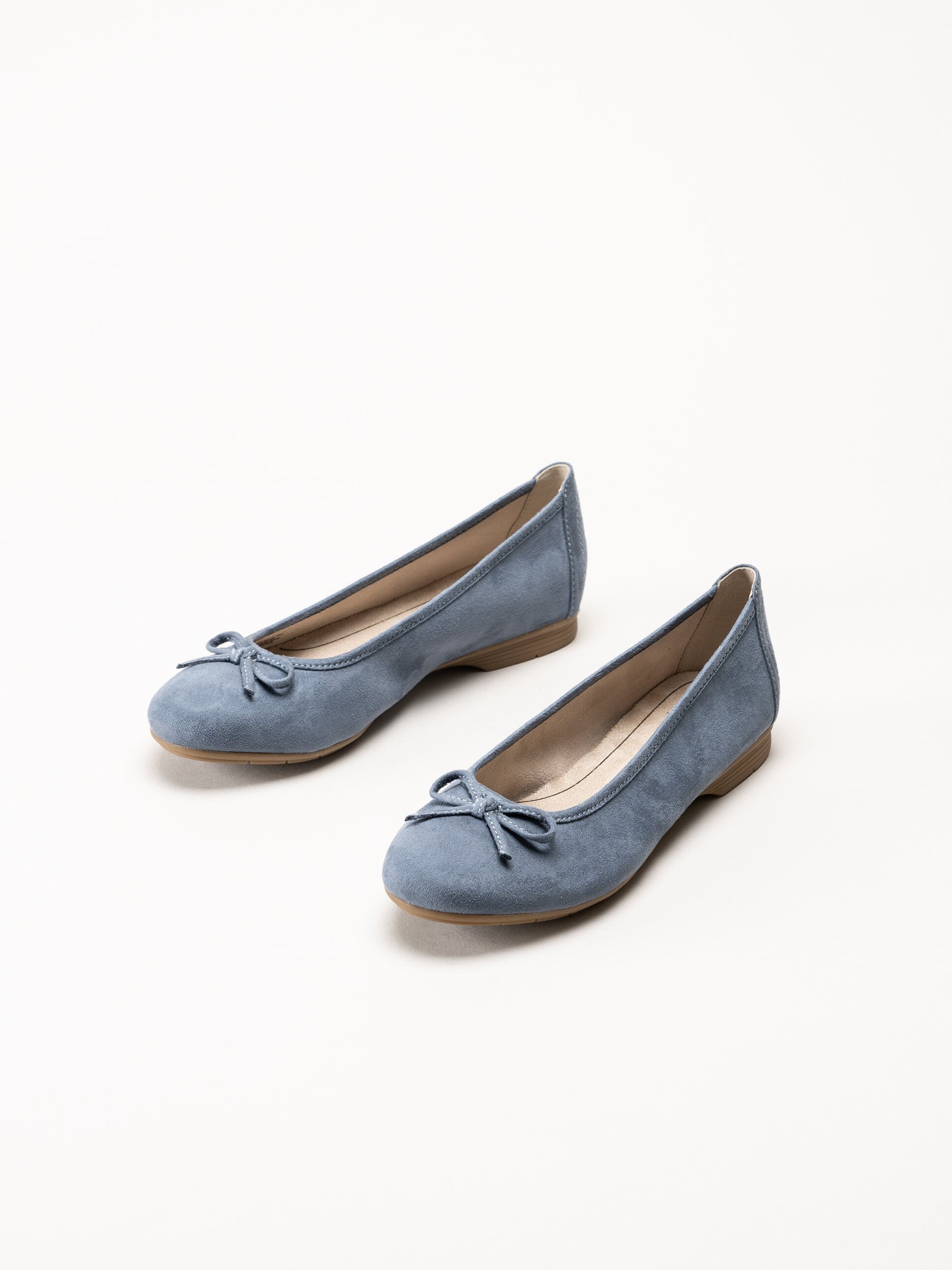 Jana - Blå ballerinaskor i textil