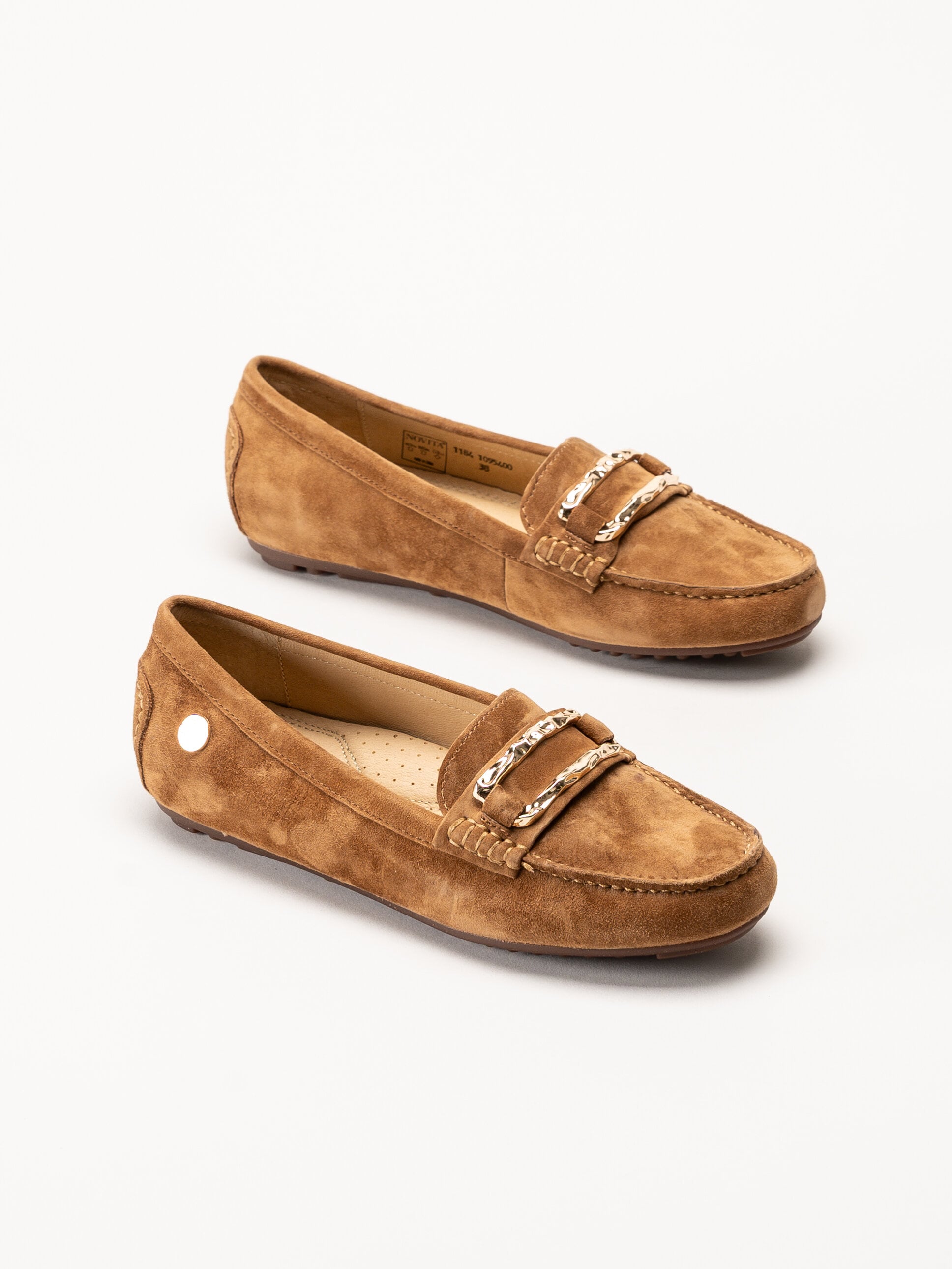 Novita - Parma - Ljusbruna loafers i mocka
